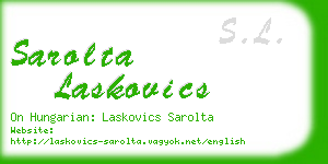 sarolta laskovics business card